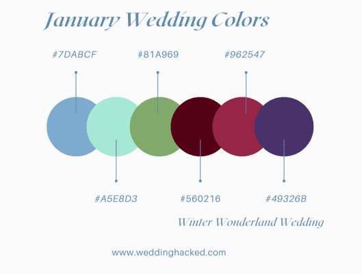 January wedding colors