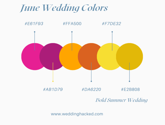 june wedding colors