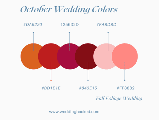 October wedding colors