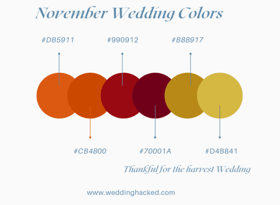 November wedding colors