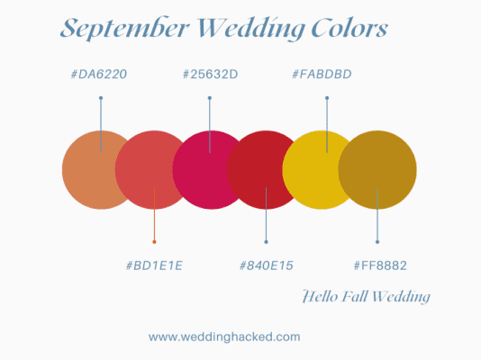 September wedding colors