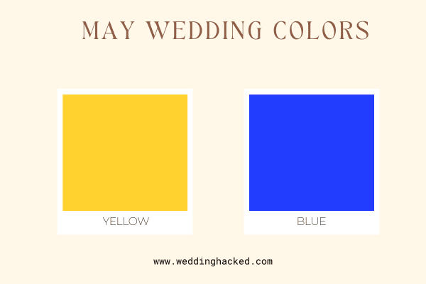 MAY WEDDING COLORS blue and yellow