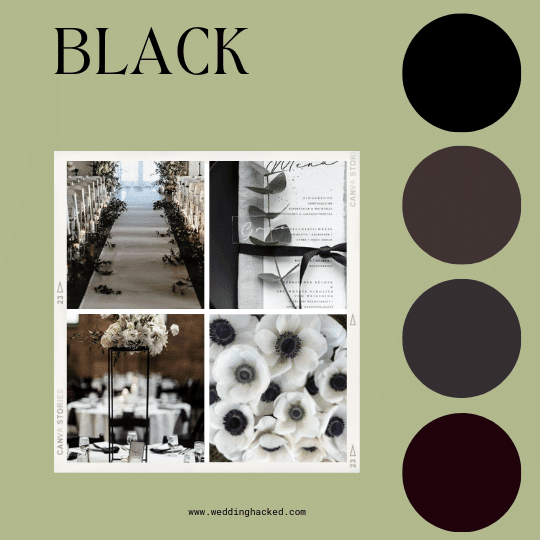 WEDDING-COLORS-PALETTE-BLACK onyx charcoal