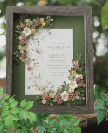 Wedding Invitation Gift Invitation Keepsake Frame Via Etsy.com  $134.00+