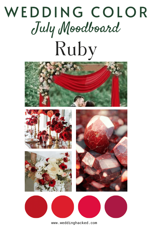 july-birth-stone-wedding-colors-ruby palette scheme how to pick