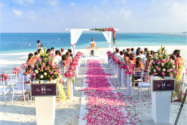 how wide and long should a wedding aisle be