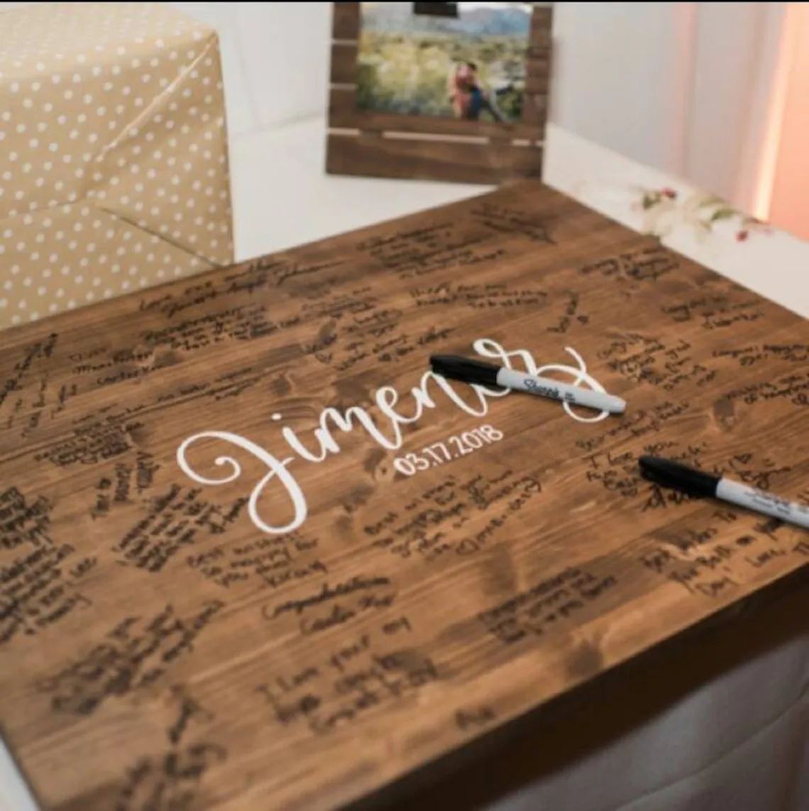 cutting board guest book wedding alternatives