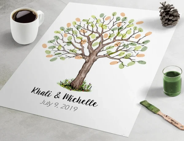 date night jar ideas wedding guest book thumbprint tree