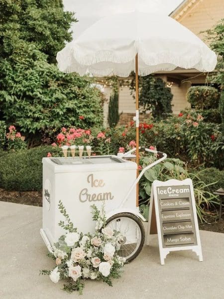 how to store ice for a wedding ice cream bar