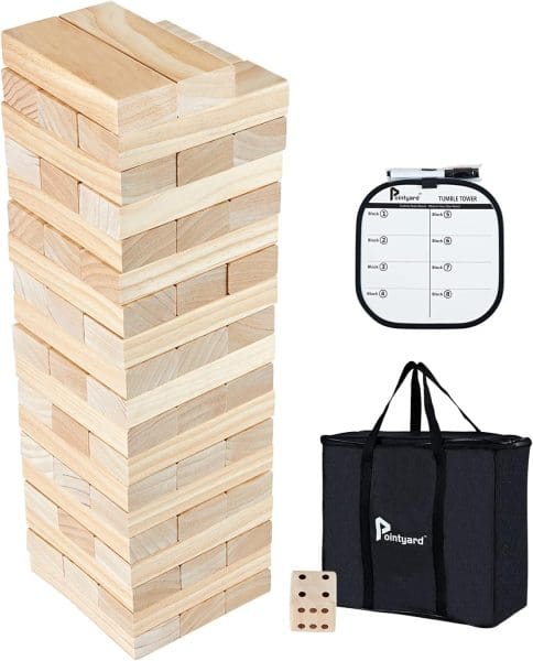 wedding guest book alternatives giant jenga blocks