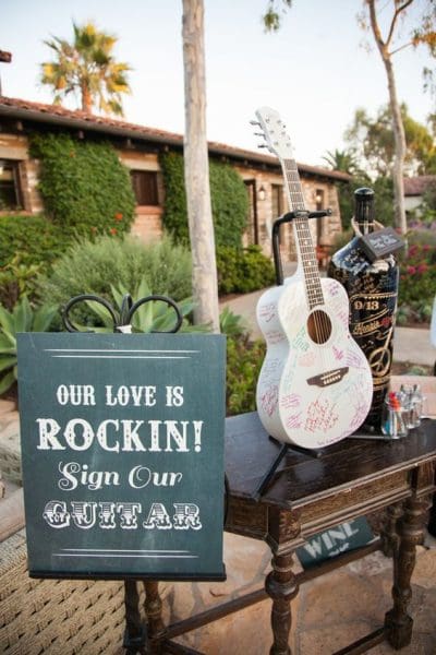 wedding guest book alternatives guitar