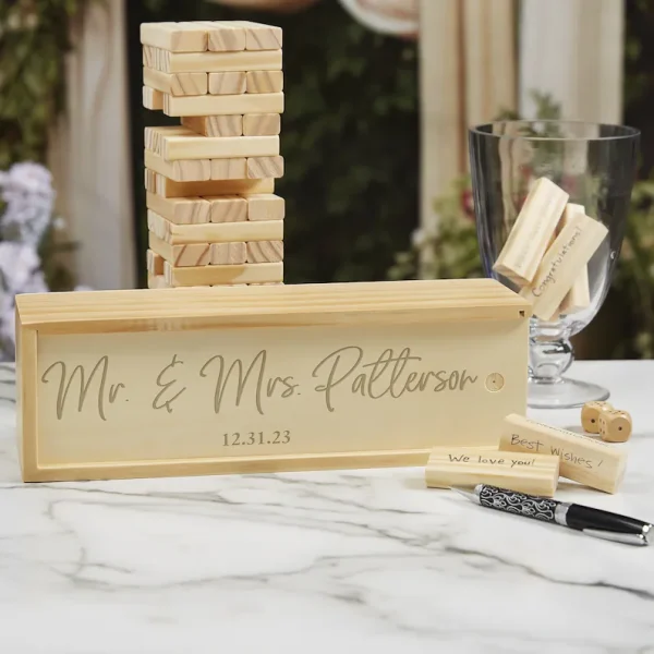 wedding guest book alternatives jenga blocks