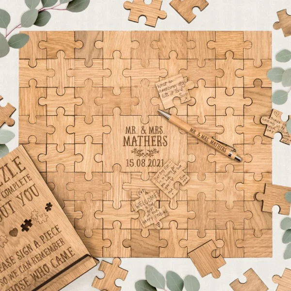 wedding guest book jigsaw puzzle