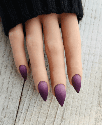 Taupe-Purple Ombre Press on nails