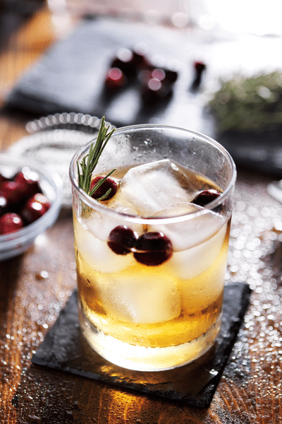 best-gin-fall-cocktails-cranberry-gin-spritzer