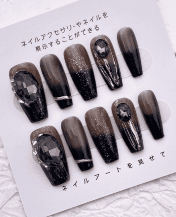 classy coffin fall nails, almond fall nails, fall ombre nails