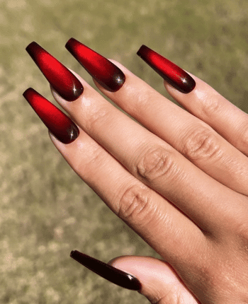 classy coffin fall nails, almond fall nails, fall ombre nails