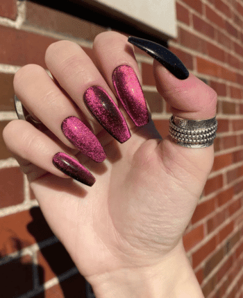 classy coffin fall nails, almond fall nails, fall ombre nails
