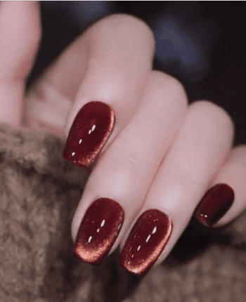 classy coffin fall nails, almond fall nails, fall ombre nails