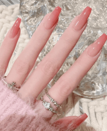 classy coffin fall nails, almond fall nails, fall ombre nails