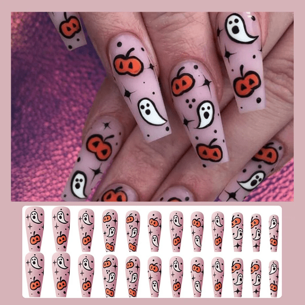 classy coffin fall nails, almond fall nails, fall ombre nails