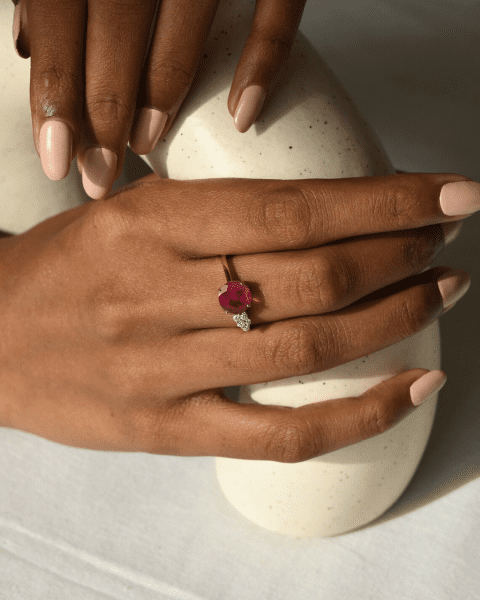 magical ruby engagement ring