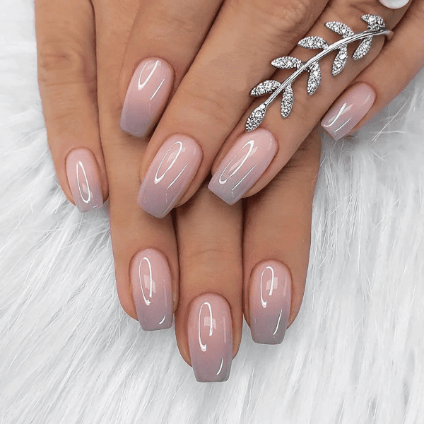 classy coffin fall nails, almond fall nails, fall ombre nails