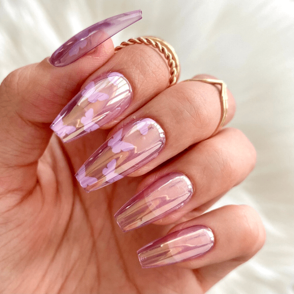 classy coffin fall nails, almond fall nails, fall ombre nails