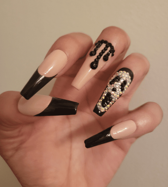 classy coffin fall nails, almond fall nails, fall ombre nails