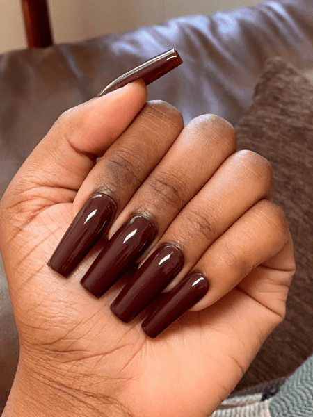 classy coffin fall nails, almond fall nails, fall ombre nails