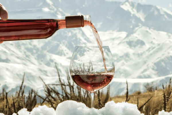 winter-bachelorette-party-ideas-snowy-snow-wine-tasting