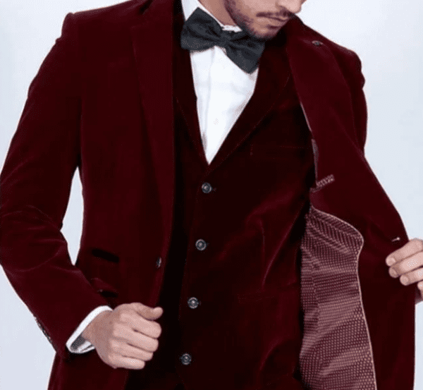 winter-wedding-suits-burgundy-velvet