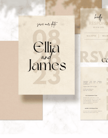 wedding brunch invitation ideas modern and minimalist