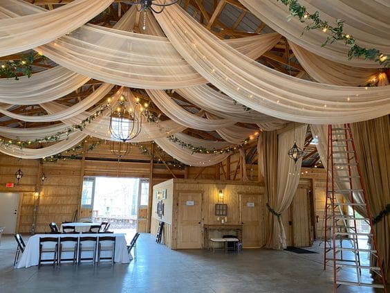 wedding-draping-cost-and-ideas-white-fabric-string-lights