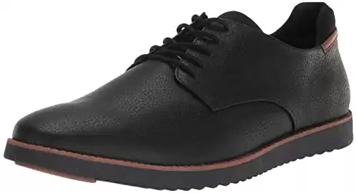 Dr. Scholl's Men's Sync Plain Toe Dress Casual Oxford, Black/Black Smooth, 12 US