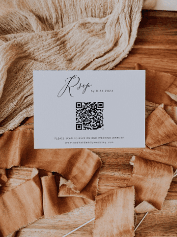 wedding rsvp questions wedding website qr code