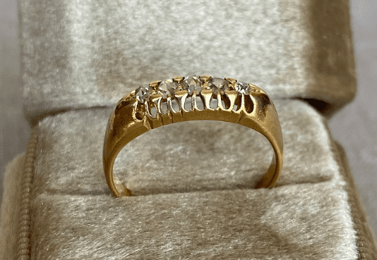 1905s Edwardian 18kt Gold and Diamond Engagement Ring