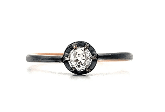 Antique Georgian Mine Cut Diamond Engagement Ring