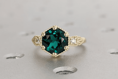 Emerald ring vintage emerald engagement ring