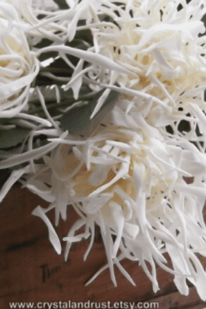 Cream Japanese Chrysanthemum - Artificial Silk Flowers