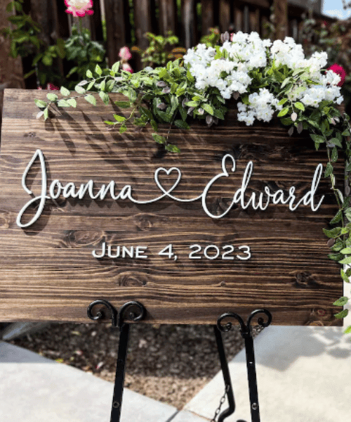 Custom 3D Wedding Welcome Sign 