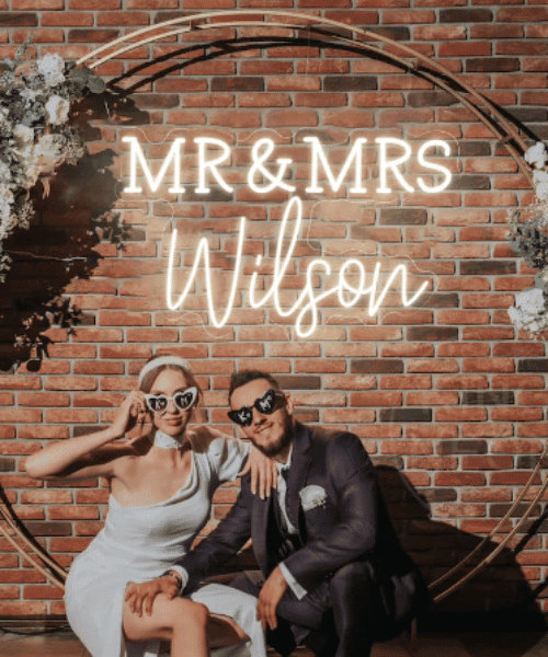 Custom Neon Sign Wedding Welcome Sign