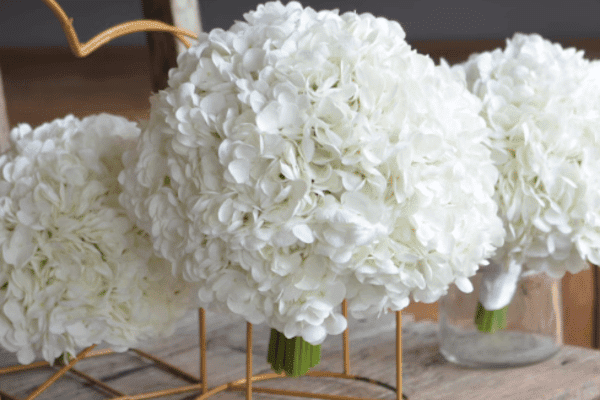 Faux Cream White Hydrangea Wedding Bouquet