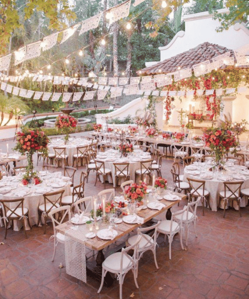 Hacienda wedding papel picado banners