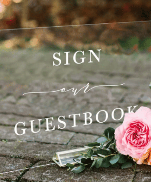 Modern Acrylic Guest Book Sign