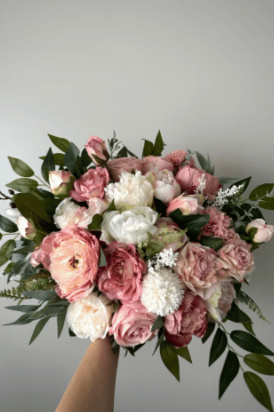 Peony Bridal Bouquet Blush Ivory