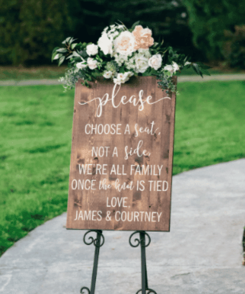 Personalized - Two Families are Becoming One - Vertical Wooden Sign