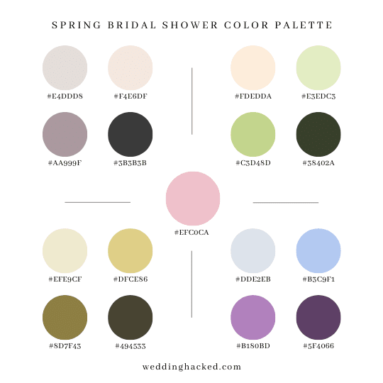 muted color palette for a spring bridal shower outfit