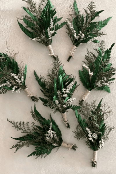 forest-themed-boutonnieres