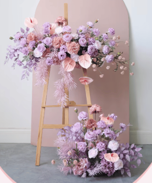 lilac-baby-pink-wedding-arch-swag